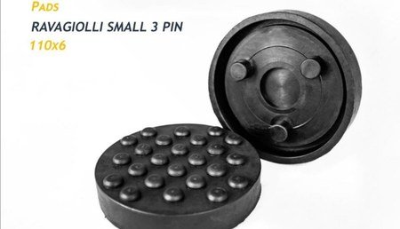 Ravagiolli Small 3-Pin — Clip-over & fitted-in pad, Ø110 mm